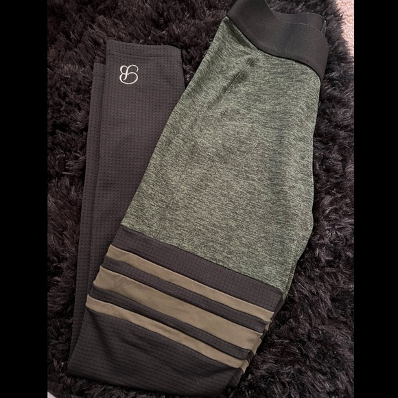 Bombshell Sportswear Pants - BOMBSHELL ARMY GREEN BLACK THIGH HIGH SOCK LEGGINGS SIZE M - PLEASE READ Below